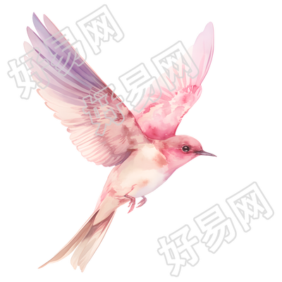 水彩鸟可商用插图
