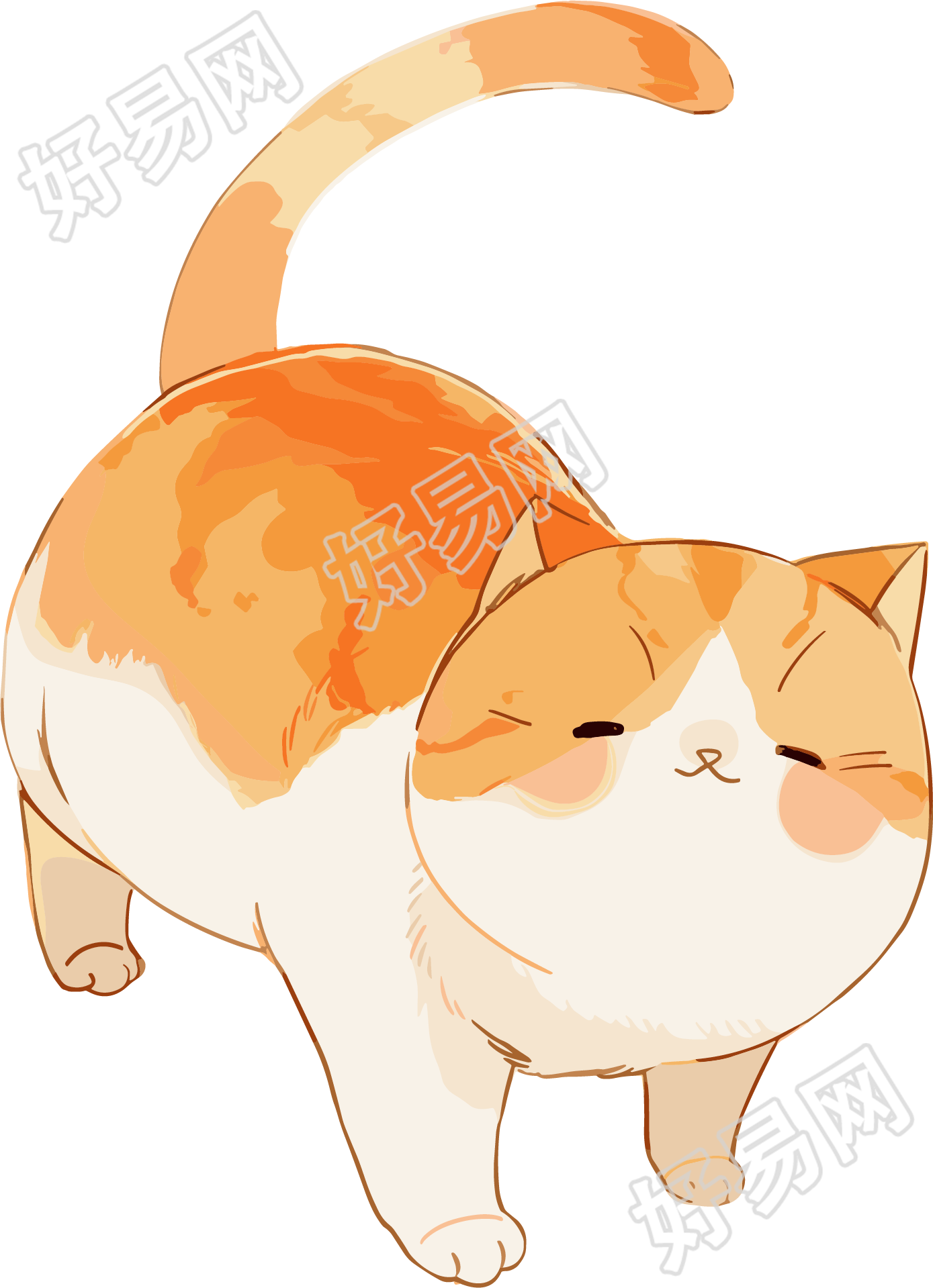 日系猫咪卡通元素