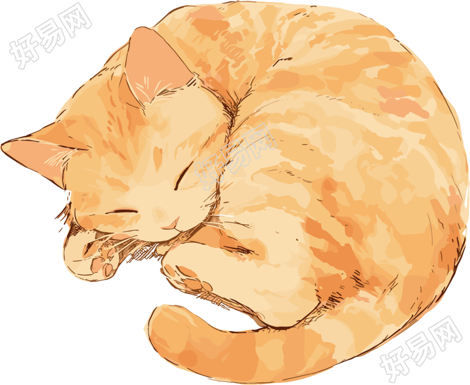 日系猫咪卡通插图
