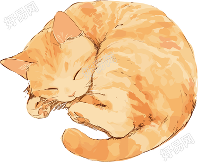 日系猫咪卡通插图