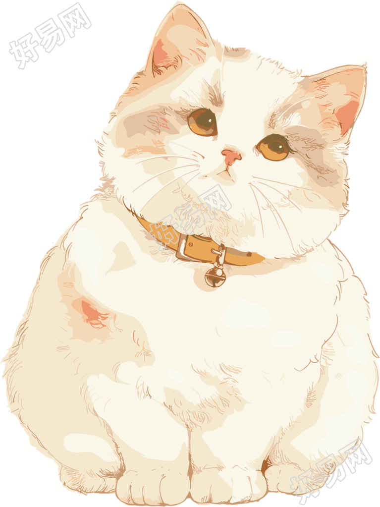 日系猫咪透明背景素材