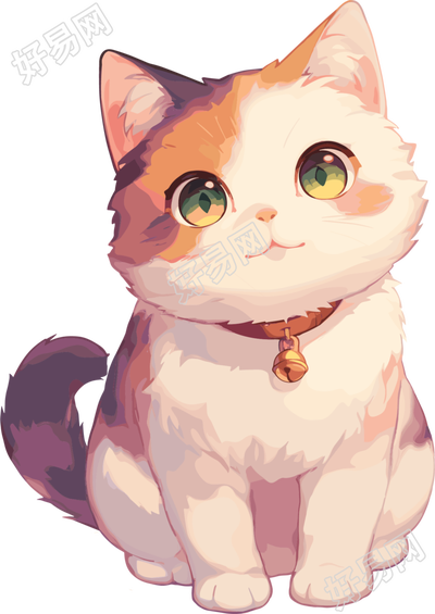 日系猫咪可爱插图