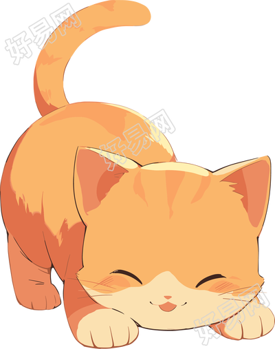日系猫咪漫画风素材