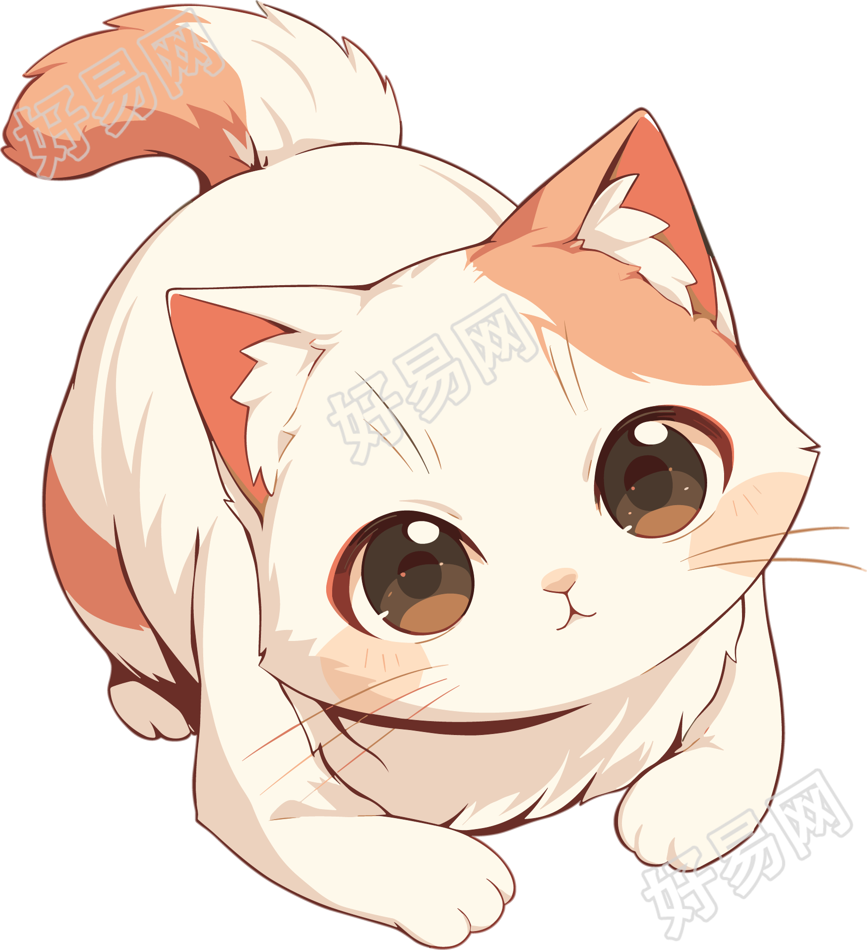 日系猫咪插画设计元素