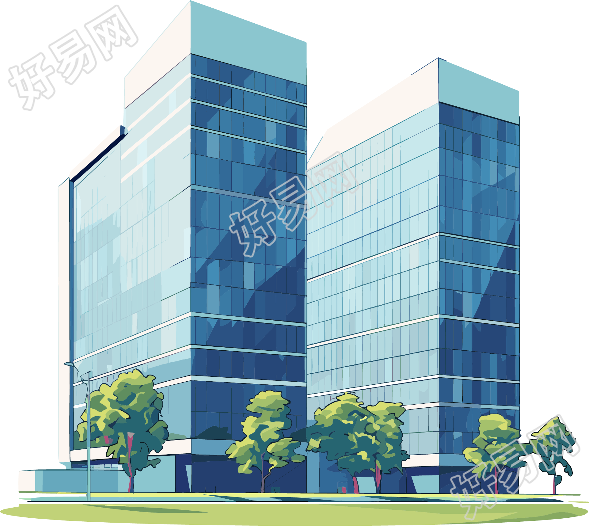 建筑可商用插图