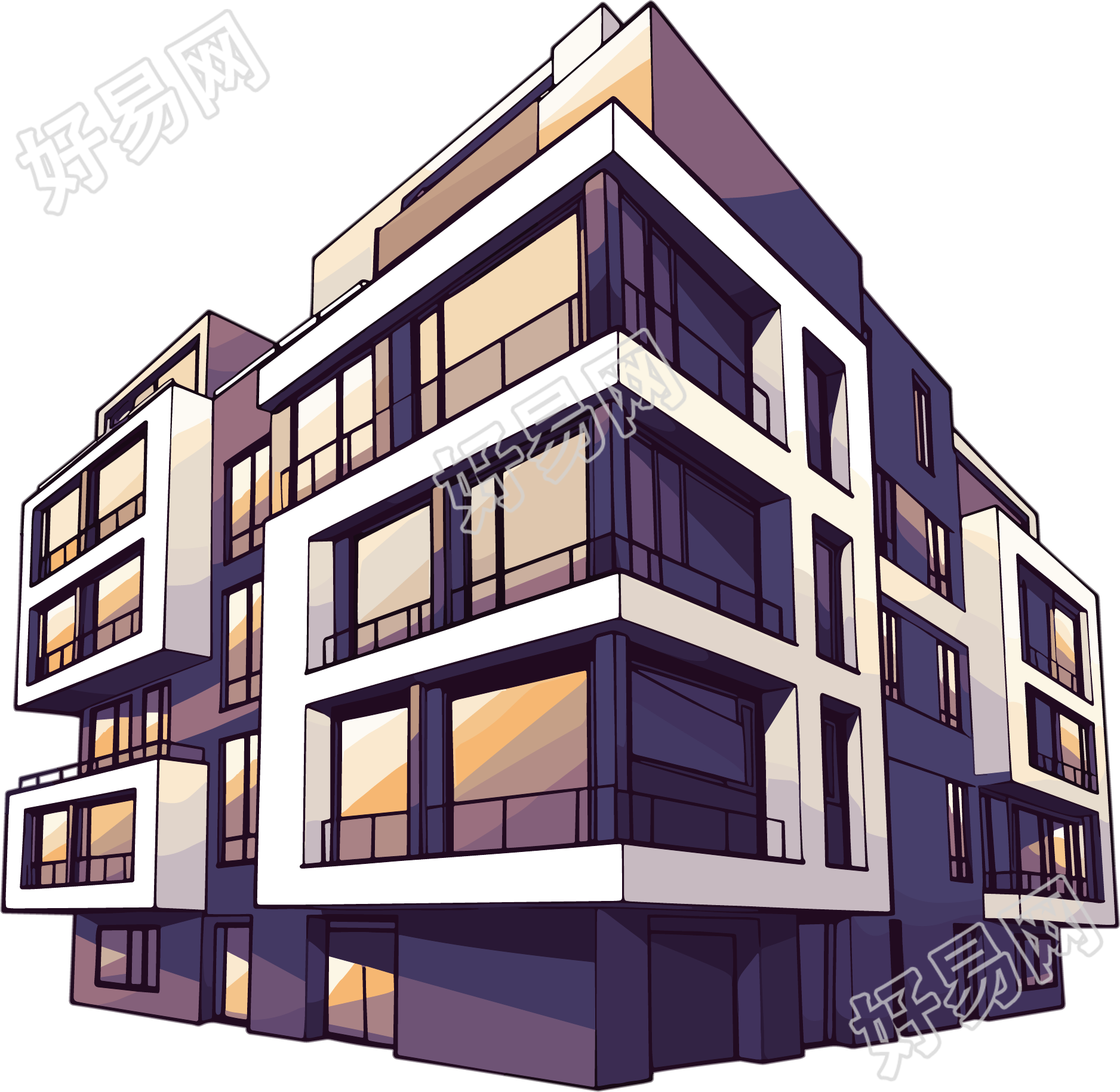 建筑插画设计元素