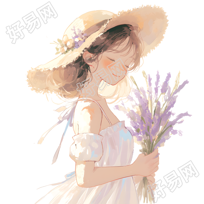 森系女孩插画