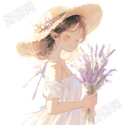 森系女孩插画