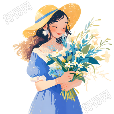 森系女孩唯美素材