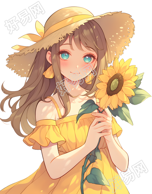 森系女孩唯美插图