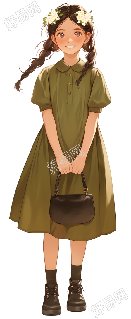 森系女孩可商用素材