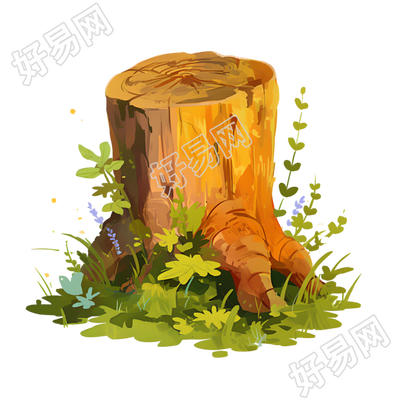 森系树桩插图