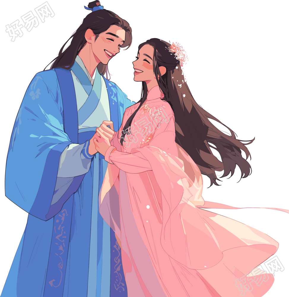 七夕牛郎织女图形素材