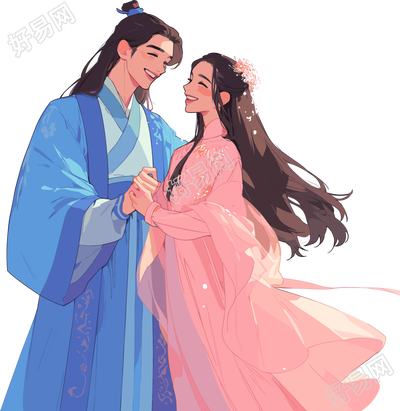 七夕牛郎织女图形素材