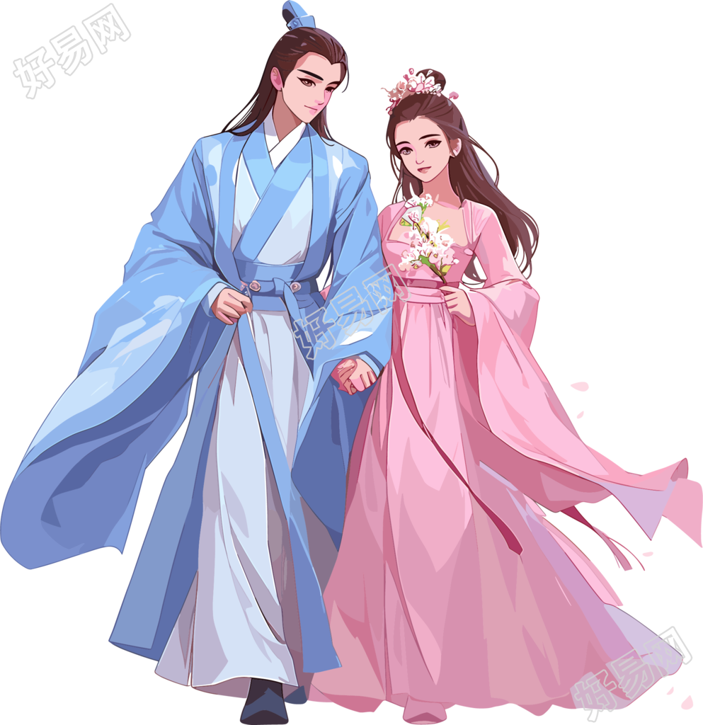 七夕牛郎织女可商用素材