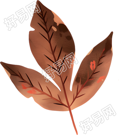 立秋树叶创意元素