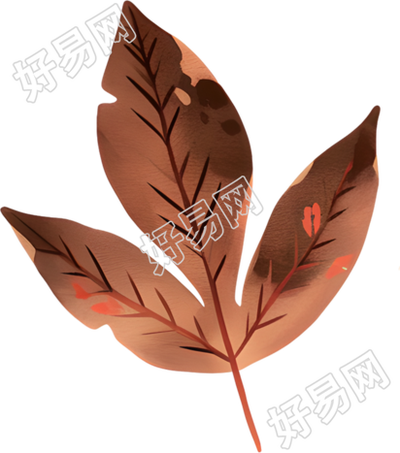 立秋树叶创意元素