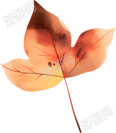立秋树叶创意插图