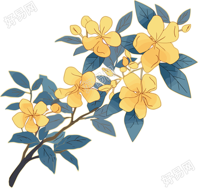 立秋桂花元素