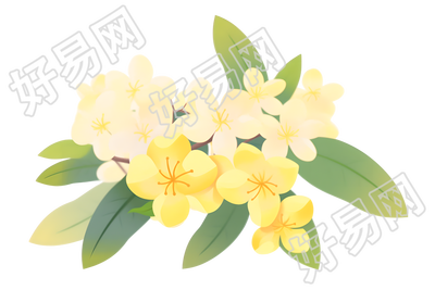 立秋桂花商业插画