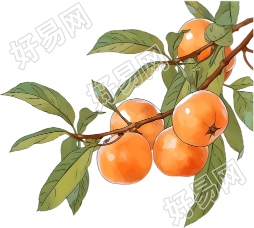 立秋柿子元素