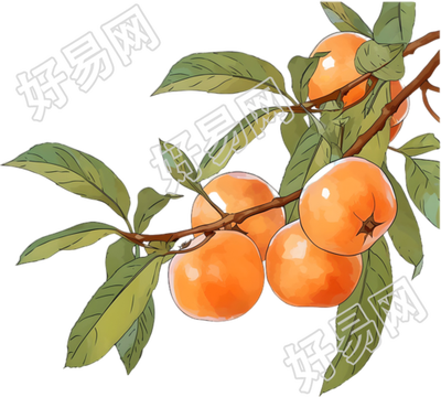 立秋柿子元素