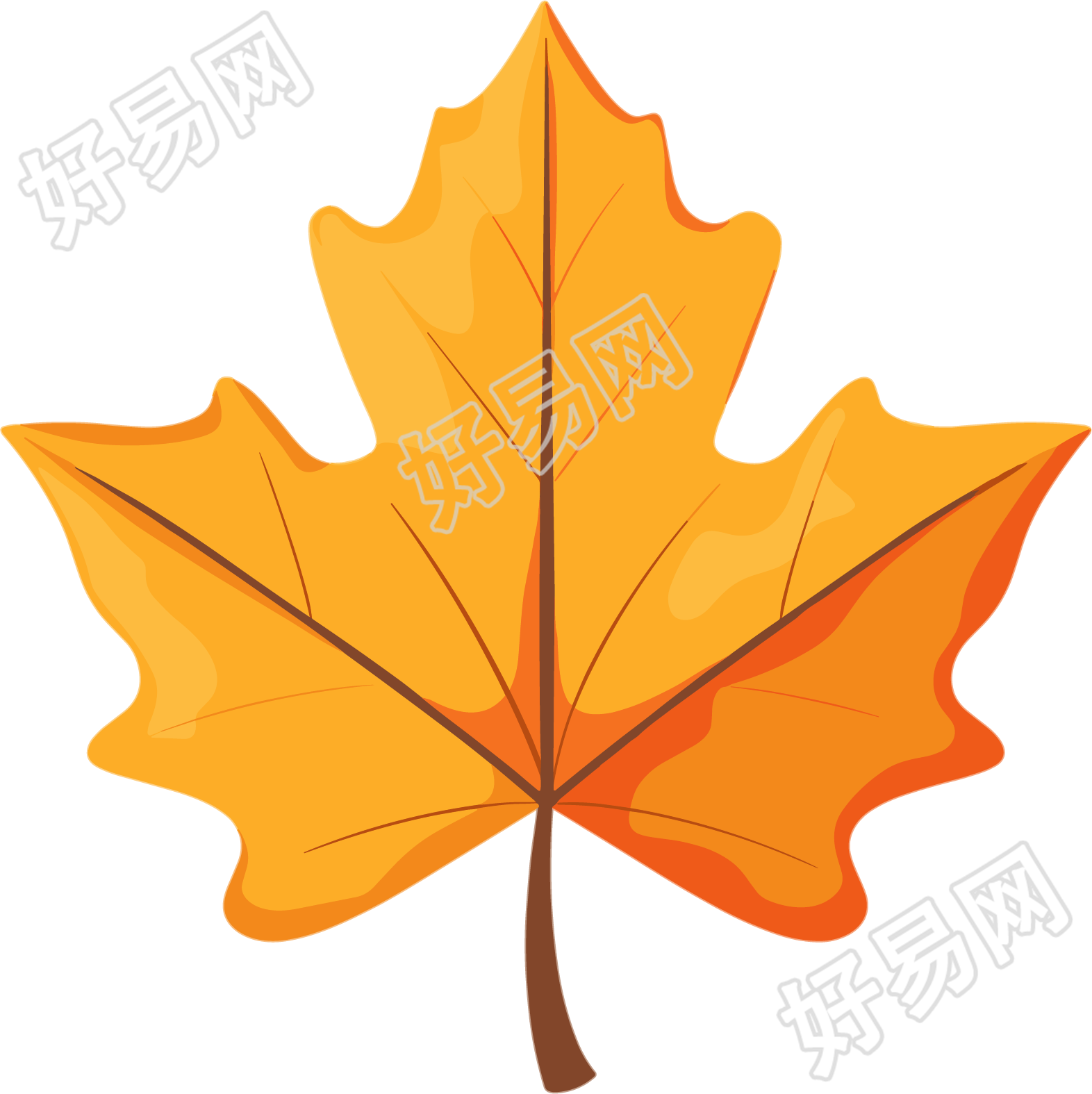 立秋枫叶PNG元素