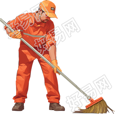 环卫工平面设计素材