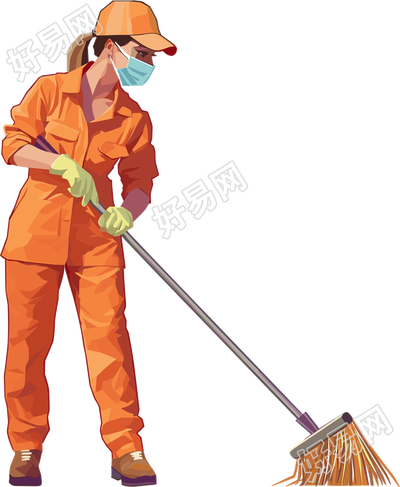 环卫工商业设计图形素材