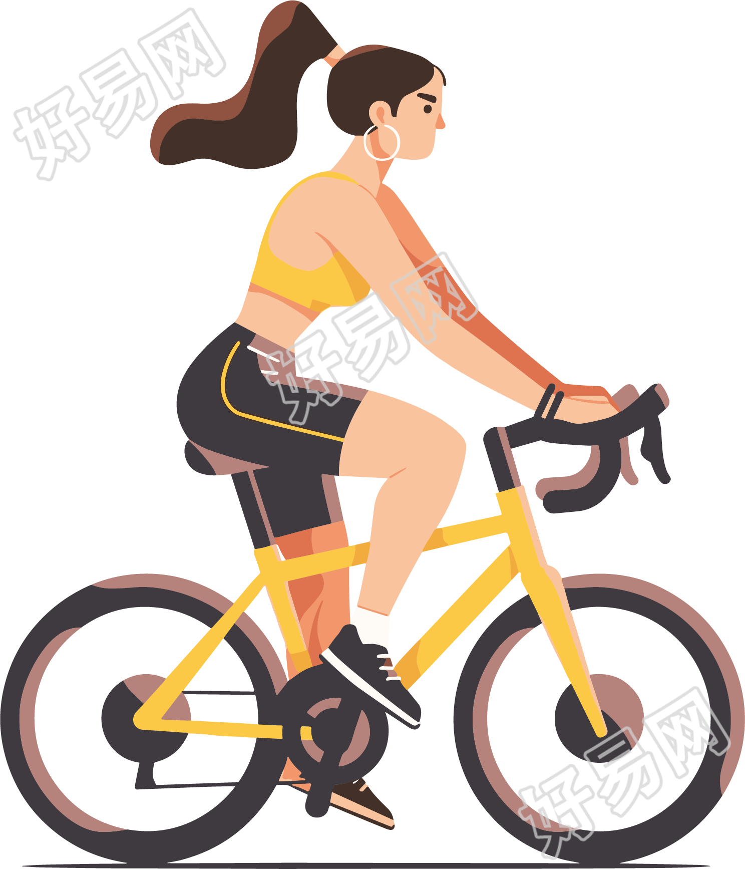健身女孩插图