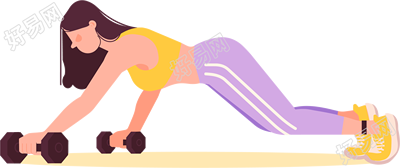 健身女孩高清插画
