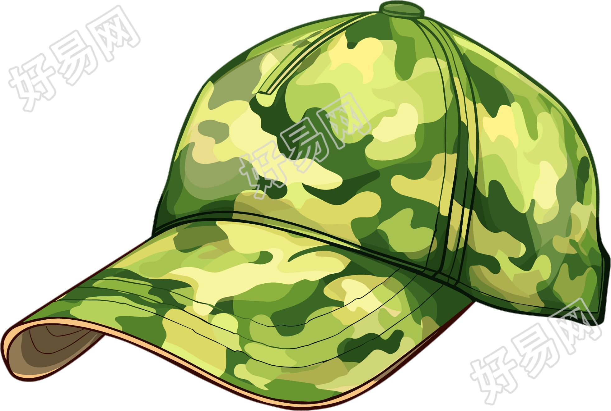 军训迷彩帽插图