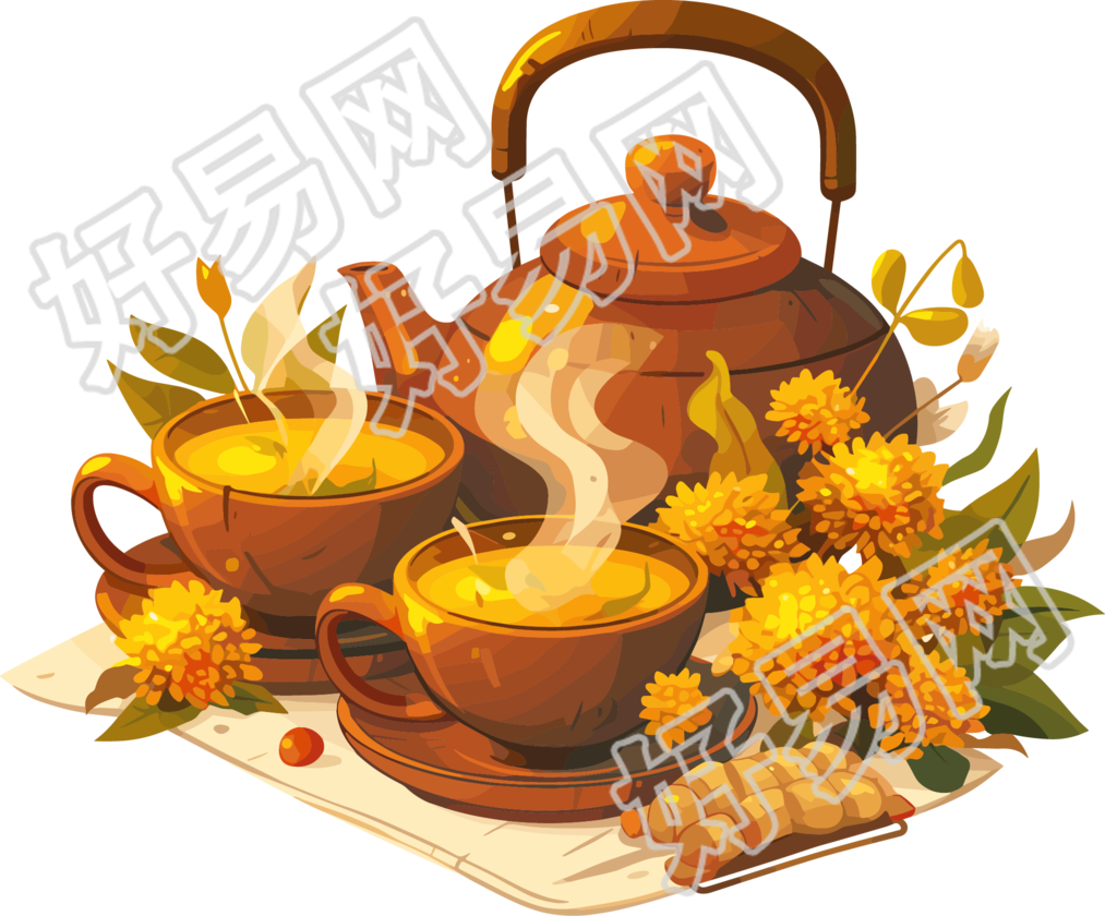 药茶插画素材