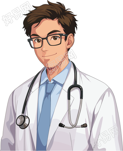 医师白大褂插画