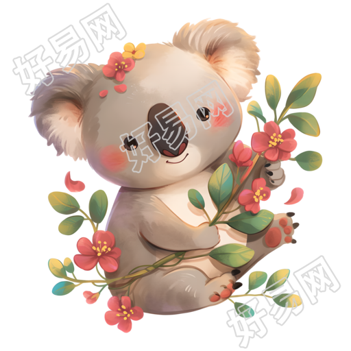 考拉鲜花素材