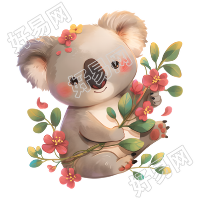 考拉鲜花素材