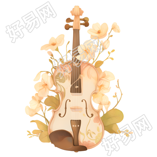 小提琴透明背景插画