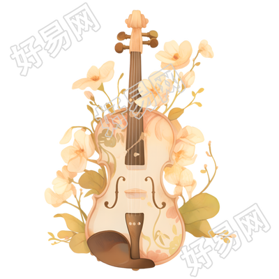小提琴透明背景插画