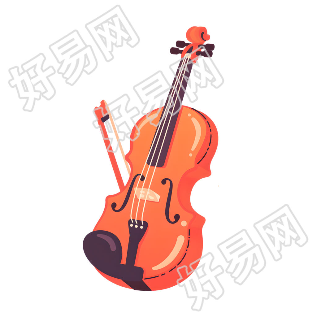 小提琴商业设计插图