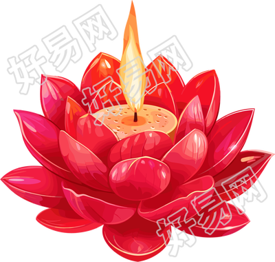 河灯莲花灯素材