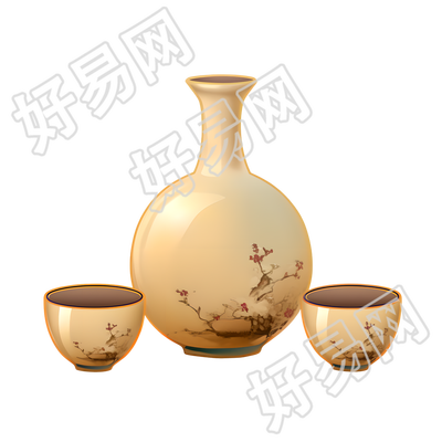 米酒透明背景素材