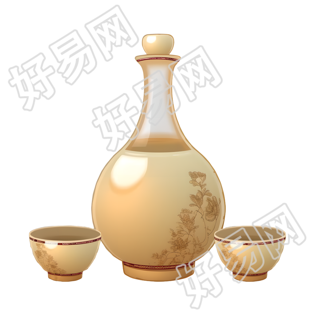 米酒创意插图