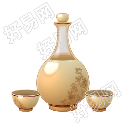 米酒创意插图