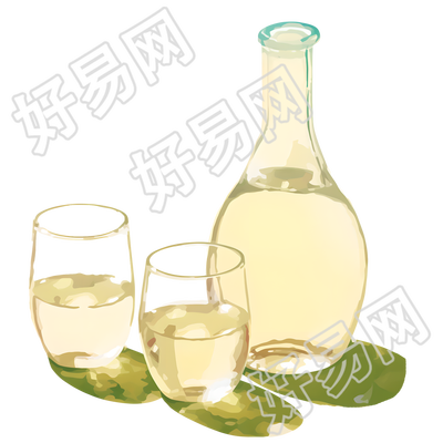 米酒可商用插画