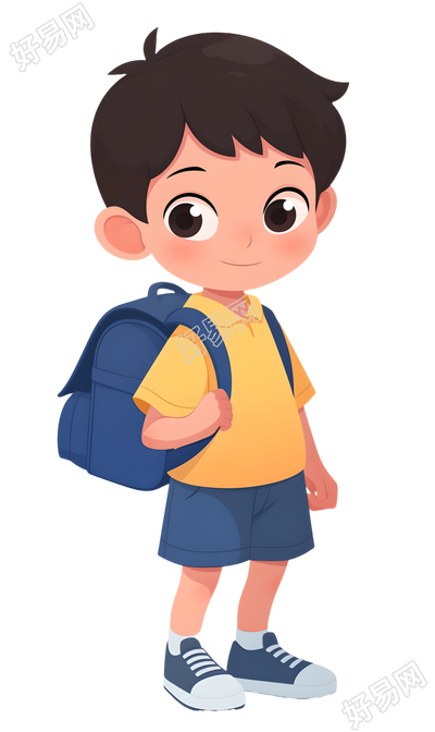 开学学生插画