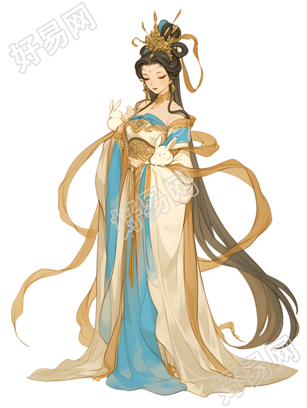 嫦娥透明背景元素