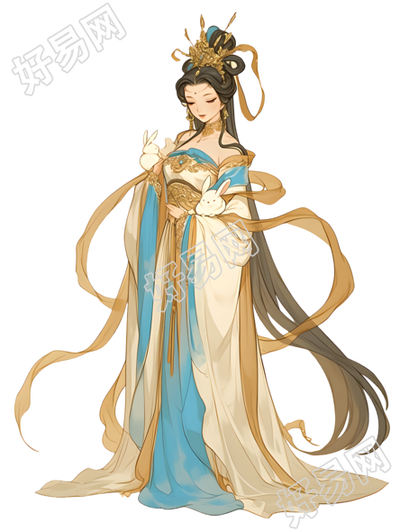 嫦娥透明背景元素