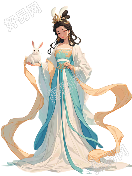 嫦娥玉兔插图