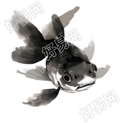 水墨金鱼插画