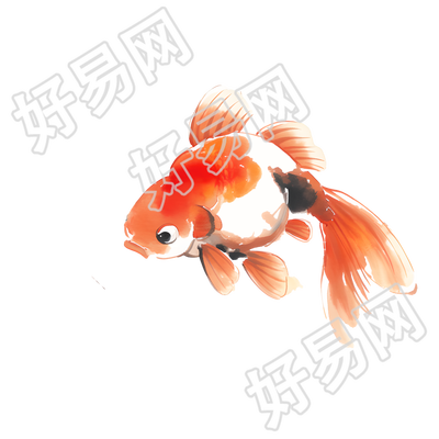 水墨金鱼创意设计元素